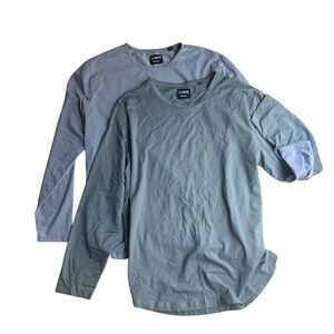 Set of 2 Cuts Clothing Men's Long Sleeve Tees - Gray and Sage